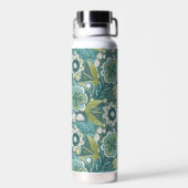 Blumiges Boho-Botanikmuster Trinkflasche (Rückseite)