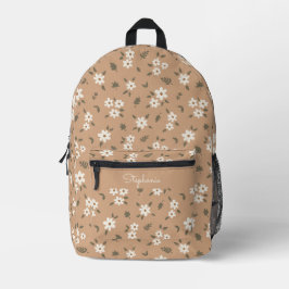 Blumiges Boho-Botanisches Neutrales Mädchenname Bedruckter Rucksack