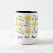 Blumiges Cottagecore, anpassbare Rosen Tasse (Mittel)