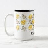 Blumiges Cottagecore, anpassbare Rosen Tasse (Links)