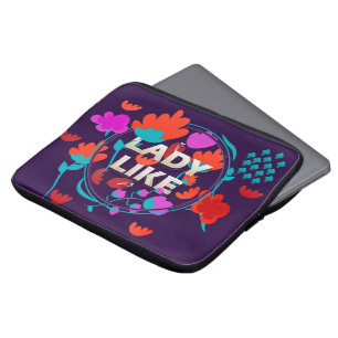 Blumiges Damen Laptop Hülle Laptopschutzhülle