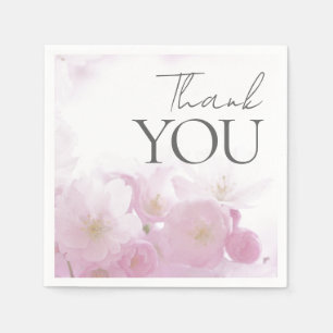 Blumiges Danke Elegant Modern Schlicht Modern Serviette