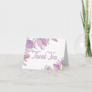 Blumiges Dankeschön Aquarell Lila Lavendel Blume Dankeskarte