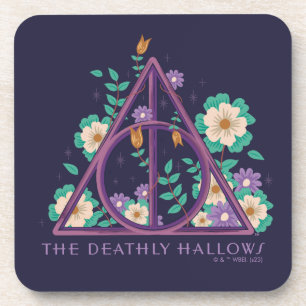 Blumiges Deathly Hallows Grafik Getränkeuntersetzer