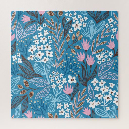 Blumiges Ditzy: Vintage Frühlingsdesign. Puzzle (Vertikal)