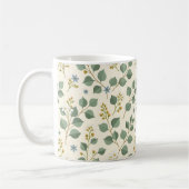 Blumiges Eukalyptus-Nahtlosmuster Kaffeetasse (Links)
