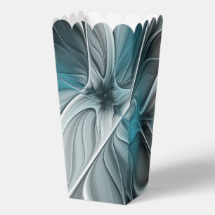 Blumiges Fraktal modernes abstraktes Blumenblau Gr Geschenkschachtel