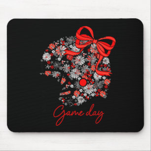 Blumiges Fußball-Spieltag Mädchen-Team Srit Schwar Mousepad