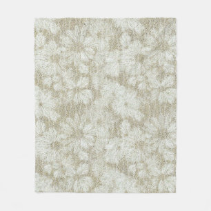 Blumiges Gänseblümchen samtige Creme-Textur Fleecedecke