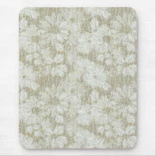 Blumiges Gänseblümchen samtige Creme-Textur Mousepad