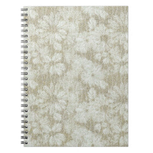 Blumiges Gänseblümchen samtige Creme-Textur Notizblock