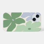 Blumiges glänzendes Handyhülle iPhone 15 Hülle (Rückseite (Horizontal))
