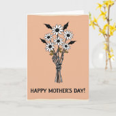 Blumiges Gothic-Muttertagskarte Karte (Gelbe Blume)