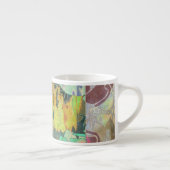 Blumiges Grunge-Muster Espressotasse (Rechts)