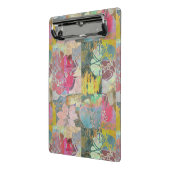 Blumiges Grunge-Muster Mini Klemmbrett (Gewinkelt2)