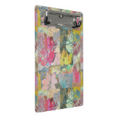 Blumiges Grunge-Muster Mini Klemmbrett (Schrägansicht)