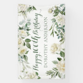Blumiges Happy 100. Geburtstag Banner (Vertikal)