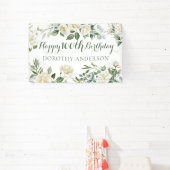 Blumiges Happy 100. Geburtstag Banner (InSitu)