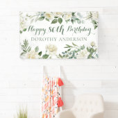 Blumiges Happy 80. Geburtstag Banner (Insitu)