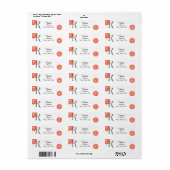 Blumiges hell oranges Buchstabe K Mosaik-Monogramm (Vorne)