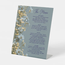 Blumiges Hochzeitsmenü, Minimalistisches Menü, Ele
