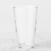 Blumiges Hochzeitsmonogramm Glas (Rechts)