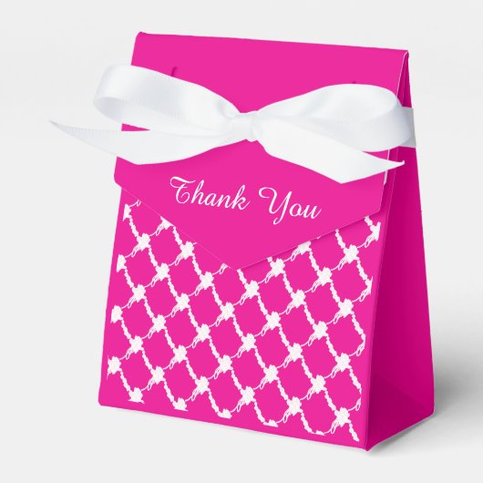 Blumiges Hot Pink Design Geschenkschachtel (Vorderseite)