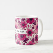 Blumiges „Ich liebe dich, Mutti“ Kaffeetasse (VorderseiteRechts)