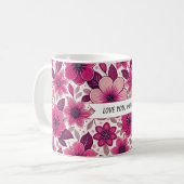Blumiges „Ich liebe dich, Mutti“ Kaffeetasse (Vorderseite Links)