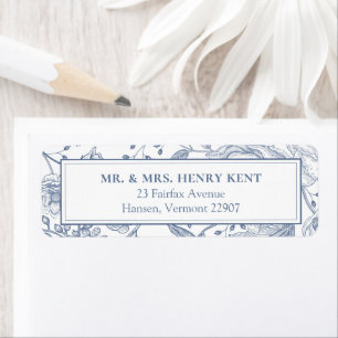 Blumiges Immergrün Elegante Hochzeit-Rücksendeadre