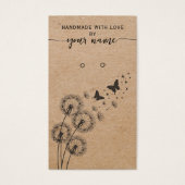 Blumiges Kraft Handmade mit Liebe Display-Karte (Vorderseite)