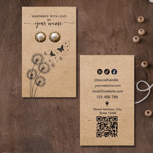 Blumiges Kraft Handmade mit Liebe Display-Karte