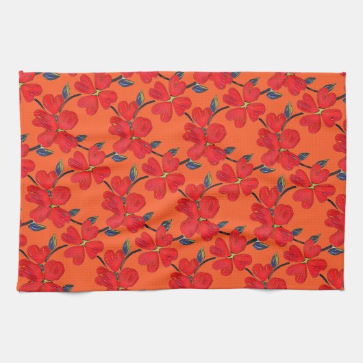Blumiges Küchentuch (Horizontal)