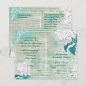 Blumiges ländliches Hochzeitsprogramm (Vorne/Hinten)