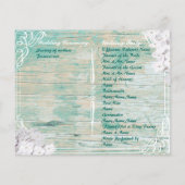Blumiges ländliches Hochzeitsprogramm (Rückseite)