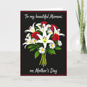 Blumiges Mamaw Muttertagskarte Karte