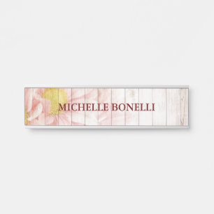Blumiges Minimalistisches Modernes Design Türschild