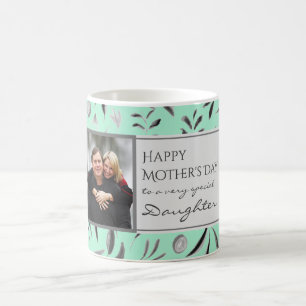 Blumiges MINT Frohen Muttertag TOCHTER Foto Kaffeetasse