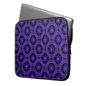 Blumiges modernes Boho-elegantes abstraktes Muster Laptopschutzhülle (Vorderseite Links)