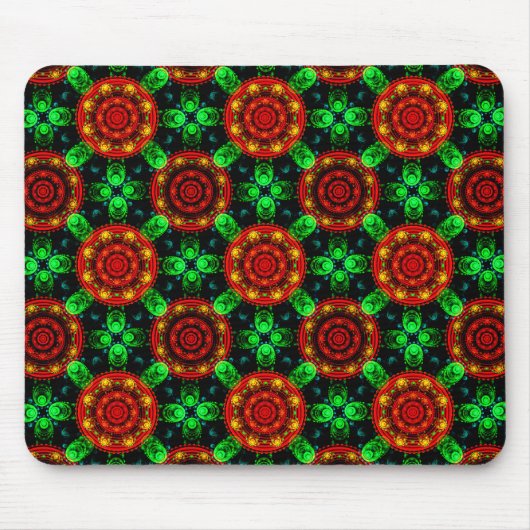 Blumiges modernes Boho-elegantes abstraktes Muster Mousepad (Vorne)