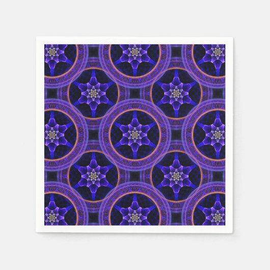 Blumiges modernes Boho-elegantes abstraktes Muster Serviette (Vorderseite)