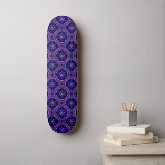 Blumiges modernes Boho-elegantes abstraktes Muster Skateboard (Wandkunst)