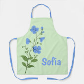 Blumiges modernes Gänseblümchen blau Mädchen elega Schürze (Vorderseite)