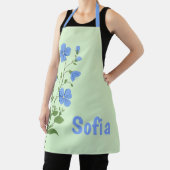 Blumiges modernes Gänseblümchen blau Mädchen elega Schürze (InSitu)
