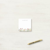 Blumiges modernes Minimalistisches Design Post-it Klebezettel (Auf Schreibtisch)