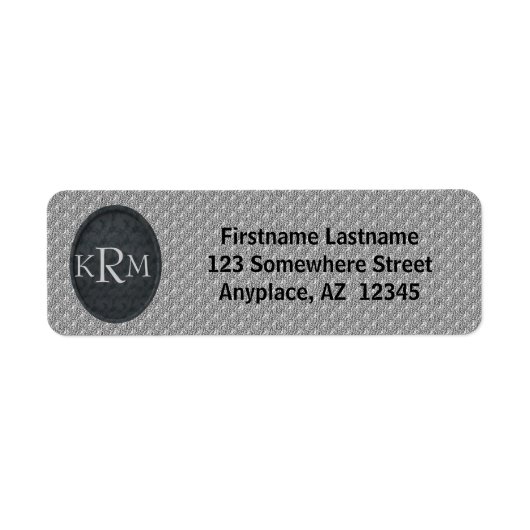 Blumiges Monogramm Ihrer Anfangsbuchstaben Rücksen (Vorne)