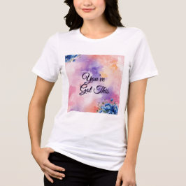 Blumiges motivierendes T-Shirt Tri-Blend Shirt