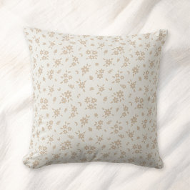 Blumiges Muster Gedämpft Neutral Sanft Blass Creme Kissen