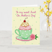 Blumiges Muttertags-Tassendesign-Karte Karte (Gelbe Blume)