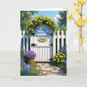 Blumiges Muttertags-Tor-Karte Karte (Gelbe Blume)